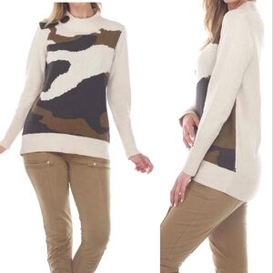 neon buddha trying new pullover in pebble sweater kni